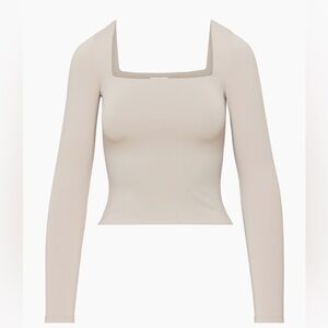 Aritzia Contour Square Neck Long Sleeve - BROWN